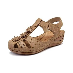 Sandali Estivi Donna Con Zeppa – Comodi E Leggeri, Suola TPR Antiscivolo, Colore Nero, Taglia 41