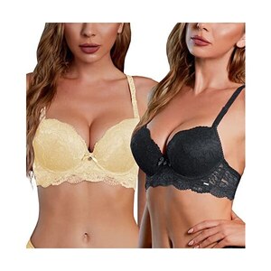 SHEKINI Reggiseno Con Ferretto Push Up 2 Pezzi – Scollo Profondo, T-Shirt, Comodo Intimo Donna - 2