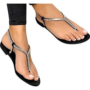 MIAOXIAO Sandali Donna con Zeppa Estive Scarpe Sandali Sandali Piatti Infradito Comodi Fiori Spiaggia Scarpe,B,37