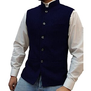 Solovedress Gilet Costume Laine Coupe Droite Homme - Mariage Et Occasions Formelles