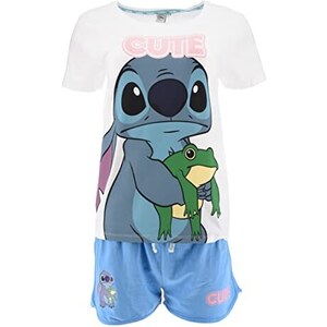 Set Pigiama Donna Cotone Popeline - Maglietta E Short Comodi, Vestibilità Morbida Ed Elasticizzata