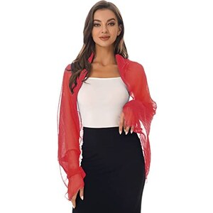Cardigan Lungo Donna Aperto - Giacca Leggera In Chiffon - Taglie Forti