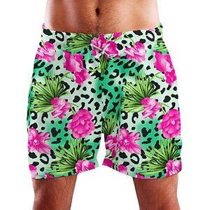 VISESUNNY Costume Da Bagno Uomo Ad Asciugatura Rapida - Pantaloncini Spiaggia Con Fodera In Rete - Multicolore, Taglia Large