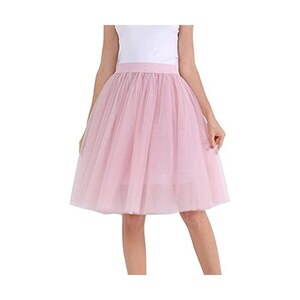 Valin S0819 - Gonna da donna piegata in tulle beige. Einheitsgröße