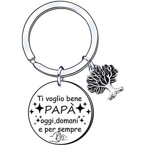Portachiavi Papà Figlia In Acciaio Inossidabile, Regalo Per Papà Dalla Figlia, Con Sacchetto In Velluto