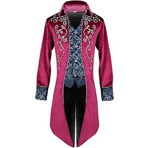 Giacca da uomo gotico Steampunk vintage medievale cappotto uniforme costume vittoriano formale trench cappotto Nero S Giacca da uomo gotico Steampunk vintage medievale cappotto uniforme costume vittoriano formale trench cappotto Nero S