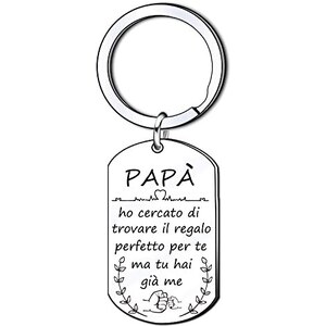 24 Portachiavi Regalo Per La Festa Del Papà E Del Nonno – In Acciaio Inox Con Incisione 'Se Il Nonno Non Lo Aggiusta...'