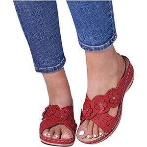 Pantofole Estate Donna Leggere Antiscivolo - Ciabatte Spiaggia Piscina Traspiranti Retrò - Foto 10