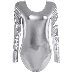 Tuta Da Ginnastica Donna Con Strass - Manica Lunga Per Danza, Yoga E Pattinaggio - Foto 6