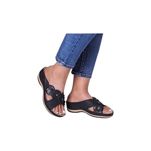 Onsoyours Ciabatte Donna Estive Con Perle Sandali Piatti Comodi Antiscivolo Boho