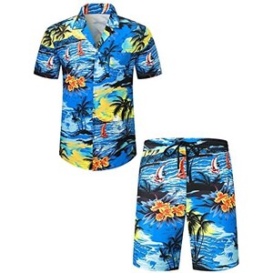 Camicia Uomo Fantasia, Camicie Estive Casuali Fiori Tropicali - Foto 7