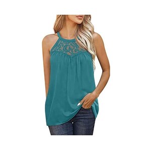 Sunfanrtnn Da donna Y2k pizzo corsetto Top senza maniche Spaghetti