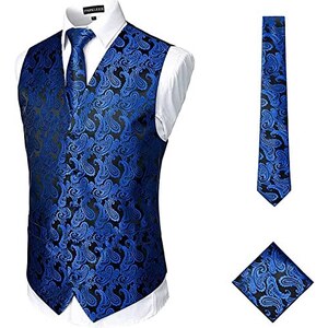 Set Cravatta Uomo E Fazzoletto Da Tasca Multicolore Satin - Completo Accessori Da Sposo Cerimonia Trimming Shop