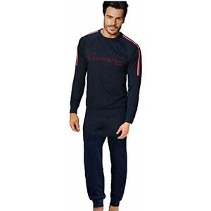 Hollywood Pigiama Lungo Da Uomo In Cotone Interlock Con Pantaloni A Quadri 738344 Zoom