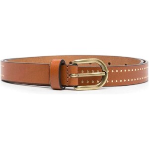 Cintura doppia fibbia alta borchie stile vintage nera floreale modello marcuzzi donna cinture made in italy | MaluShoes