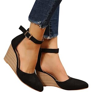 Sandali Donna Espadrillas Con Zeppa: Comodi, Leggeri E Alla Moda, Tacco A Blocco, Punta Aperta Per Matrimonio E Feste - 2