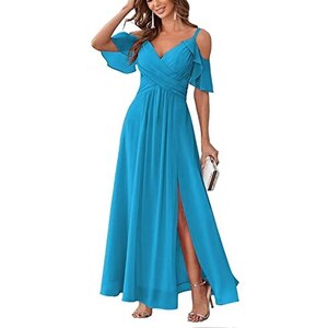 Abo da sera romantico con spalle scoperte Abi da cocktail lunghi fino al pavimento personalizzati drti vintage Abi da sposa  320