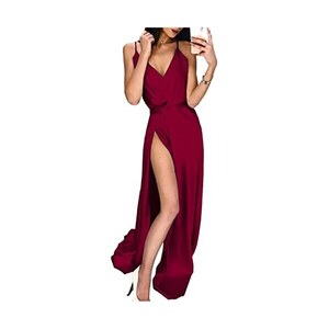 NIUREDLTD Abito Estivo da Donna con Scollo a V e Spalle Scoperte Abito