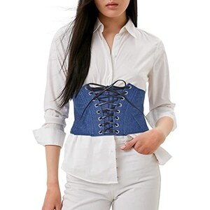 Corsetto Sottoseno In Raso Floreale Marrone Con Lacci: Bustier Modellante Con Stecche E Chiusura A Busco - 4