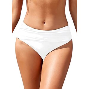 Slip Costume Da Bagno Donna Addominale – Bottom A Pieghe, Elegante Pezzo Unico Per Spiaggia E Piscina