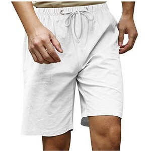 Navigare Costume Uomo Bianco, Taglia L, Vita Elasticizzata Con Tasche, 100% Poliammide, Collezione Primavera/Estate
