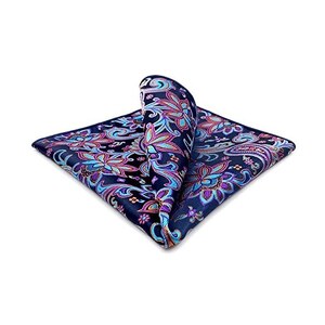 Alizeal Set Cravatta Uomo Floreale Con Fazzoletto Da Tasca 8 Cm - Rosa Antico, Eleganza Classica