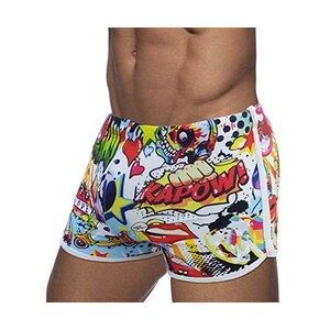 Costume Da Bagno Uomo Slip Bikini – Morbido E Asciugatura Rapida, Stampa Intera, Taglie S-XXXL, Multicolore