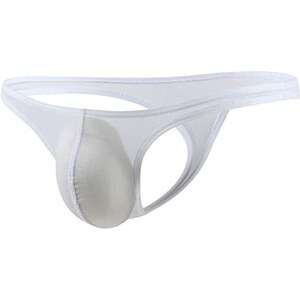 SLIP BIKINI DA Uomo Lingerie Ghiaccio Seta Tanga Perizoma Foro - Foto 12