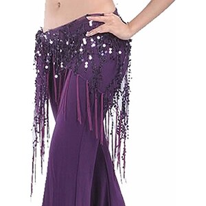 Top Danza Del Ventre Con Paillette E Frange - Reggiseno Decorato Con Nappe - Senza Maniche, Taglia Unica