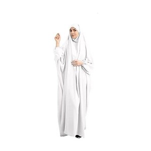 IEFiEL Donna Musulmano Lungho Abaya Conservatore Abito Da Preghiera A Copertura Totale Robes In