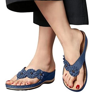 Infradito Donna Con Supporto Arco Plantare - Sandali Intrecciati Morbidi Per Spiaggia E Piscina - Foto 14