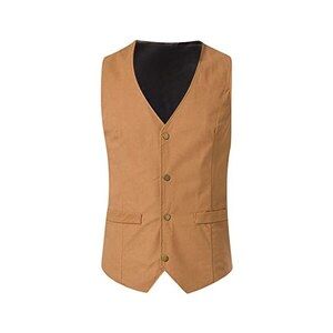 Bakerbear Gilet Da Uomo Scollo A V - Matrimonio, Smoking Formale E Casual - Vari Colori (nero, Blu, Grigio, Bordeaux...)