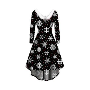 Bambine Swing Abito Maniche Lunghe Maglia Festa Dance Bambine Swing Abito Maniche Lunghe Maglia Festa Dance