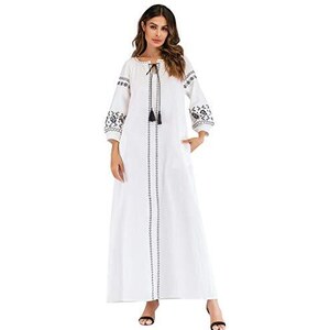 VJGOAL Donna 2020 Classico Abiti Musulmano Stampa Floreale Etnico Orientale Manica Lunga