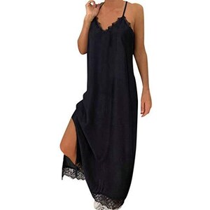 Abito in velluto da donna a maniche lunghe - Elegante abito da sera, lungo, a linea A, abito rockabilly, abito lungo, maxi, abito avvolgente, per ospiti di matrimonio, abito da ballo, abito
