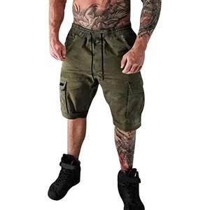 Pantaloncini 3/4 Mimetici Da Uomo In Misto Cotone – Cargo Militari Con Tasche Multiple, Estivi, Per Lavoro E Tempo Libero - 5