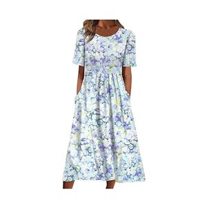 Floerns Abito midi svasato da donna Boho Ditsy floreale a