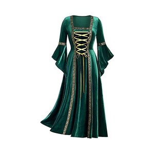 Vestito Medievale Donna | Abito Rinascimentale Bianco | Gotico Steampunk | Taglia S - Foto 5