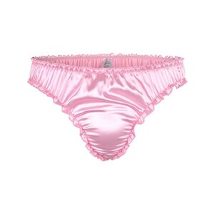 Mutandine bikini sexy in seta per donna, morbida lingerie in pizzo e s