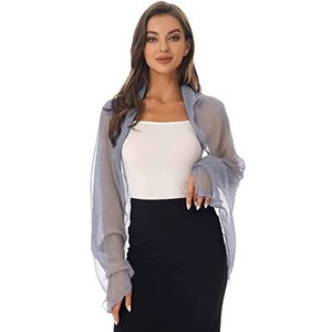 Scialle In Pizzo Elegante Per Donna - Coprispalle Leggero Per Matrimoni E Serate - Taglia Unica - Foto 6