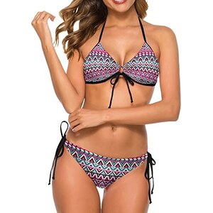 SoLu DAY8 Costumi da Bagno Donna Due Pezzi Costume da Bagno Bikini da