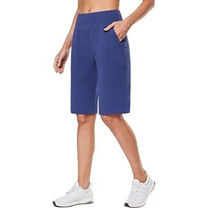 Short De Yoga Taille Haute Pour Femme - Blue, Size: Small