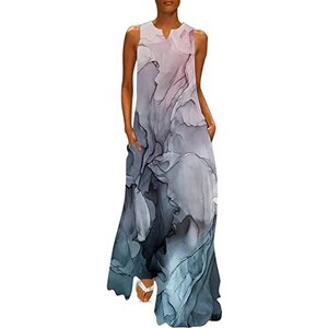 SoLu DAY8 Abiti Festa Donna Svasati Curvy Senza Maniche da Cerimonia Vestiti Donna Elegante