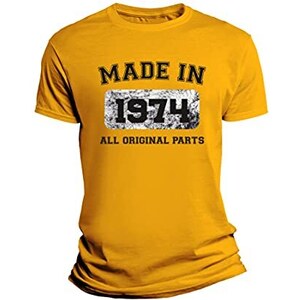 Maglietta Uomo Compleanno - Made in 1947 - Solo Parti Originali - Only Original Parts - Tshirt Uomo Compleanno Divertente - Idea Regalo Compleanno Uomo