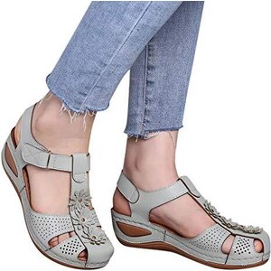 Sandali Donna Zeppa Plateau Blu - Espadrillas Con Cinturino Alla Caviglia, Tacco 3cm, Taglia 43 - Foto 5