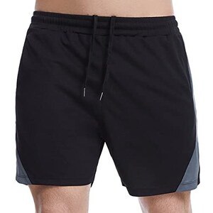 Spiro Pantaloncini Uomo Da Basket E Corsa – Quick Dry, Gamba Lunga, Vestibilità Larga, Colore Royal/White, Taglia XL (Vita 91,4 Cm)