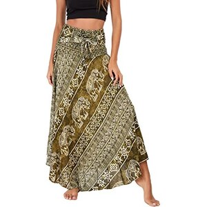 Gonna Midi A Vita Alta Con Tasche, Cinta Elastica E Fondo Svasato - Rosso Peperone - Foto 3