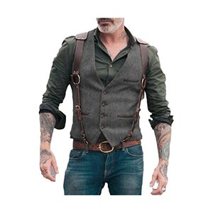 Completo Spina Pesce Bambino Completo Da Ragazzo In Tweed Misto Lana - Giacca, Gilet E Pantaloni Per Occasioni Speciali Giacca Tweed Bambino - Foto 3