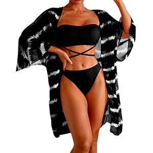 Bikini In Pelle PU Sexy - Top Triangolo E Tanga, Nero, Taglia Unica Regolabile - Foto 2