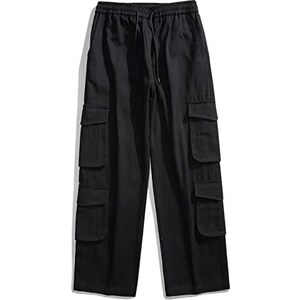 Runcati Pantaloni chino da uomo, tinta unita, classici, per lavoro e tempo libero, cachi, M